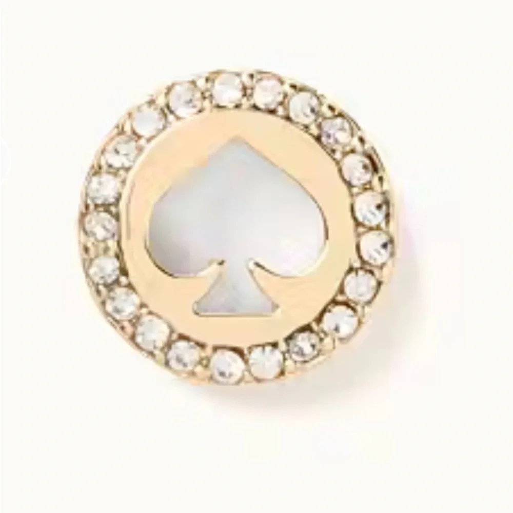 Kate Spade Spot the Spade Pave Halo Spade Stud Earrings